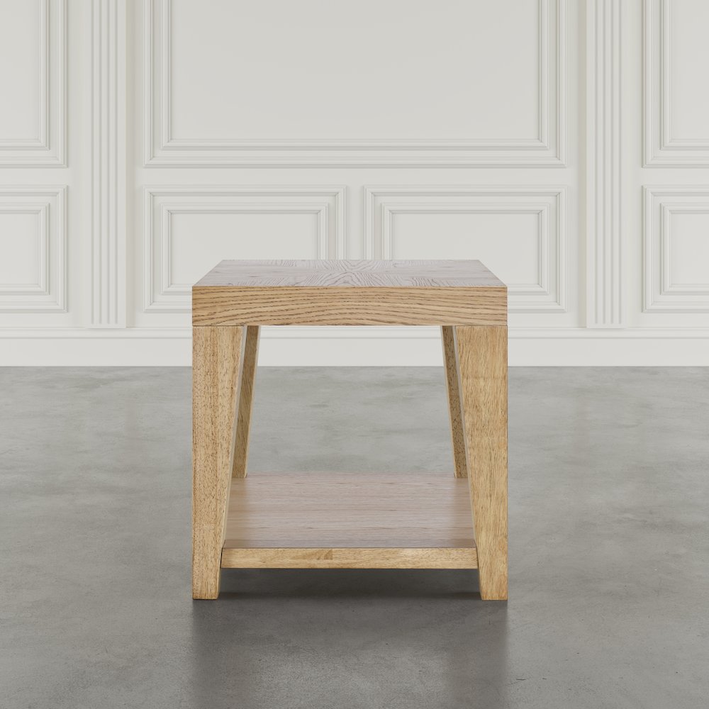 Laurel Creek Modern Contemporary 24" Square End Table with Open Shelf. Picture 8