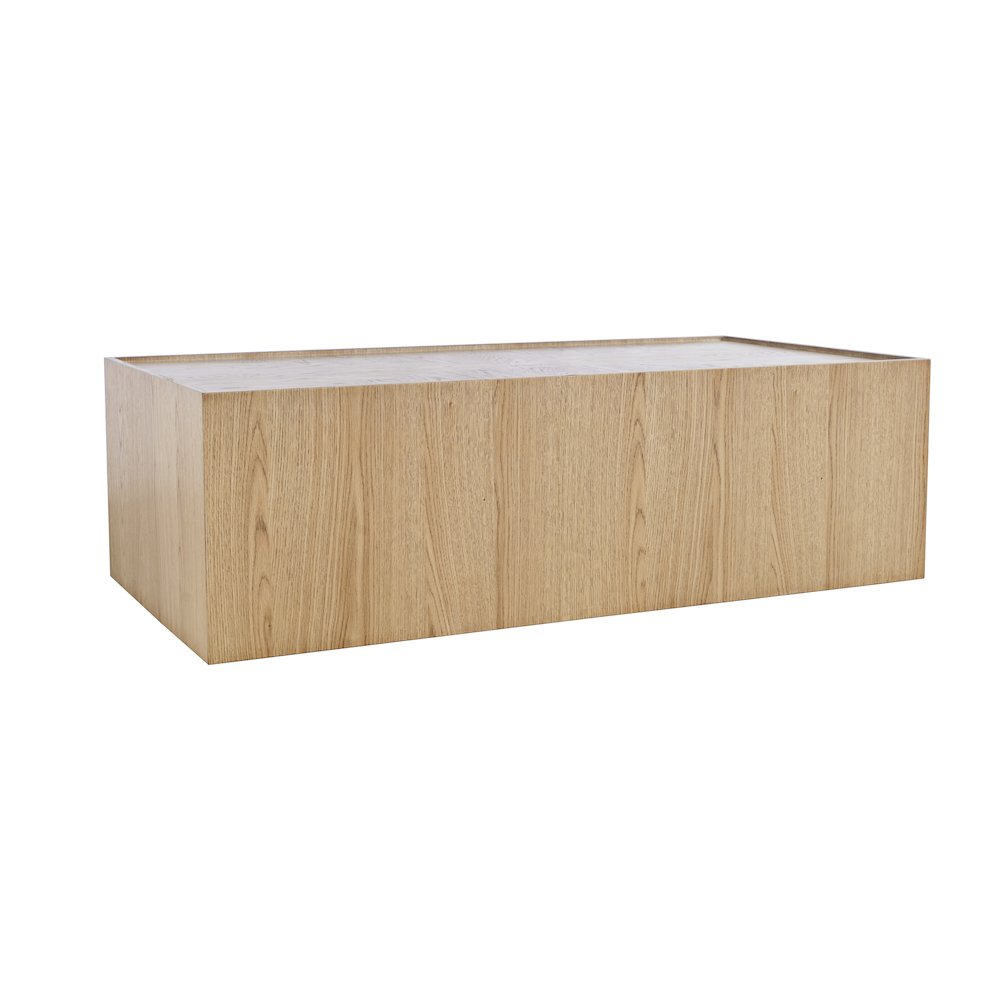 Laurel Creek Modern Contemporary 52" Block Coffee Table with Hidden Casters. Picture 2