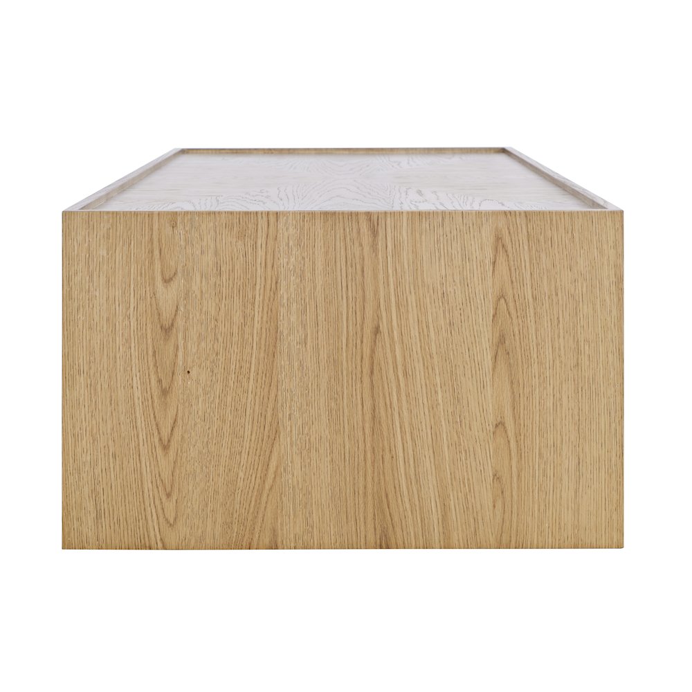 Laurel Creek Modern Contemporary 52" Block Coffee Table with Hidden Casters. Picture 5