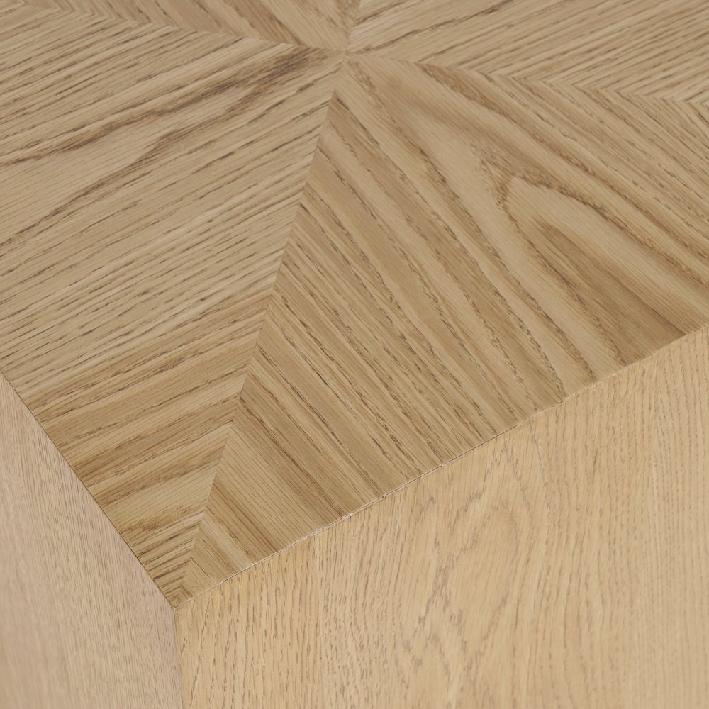 Laurel Creek Modern Contemporary Square Block Pedestal End Table. Picture 3
