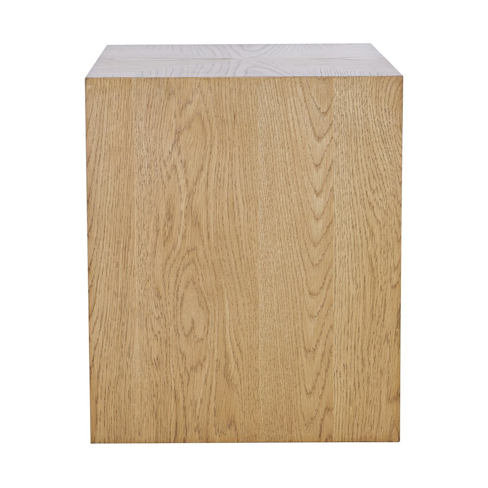 Laurel Creek Modern Contemporary Square Block Pedestal End Table. Picture 2