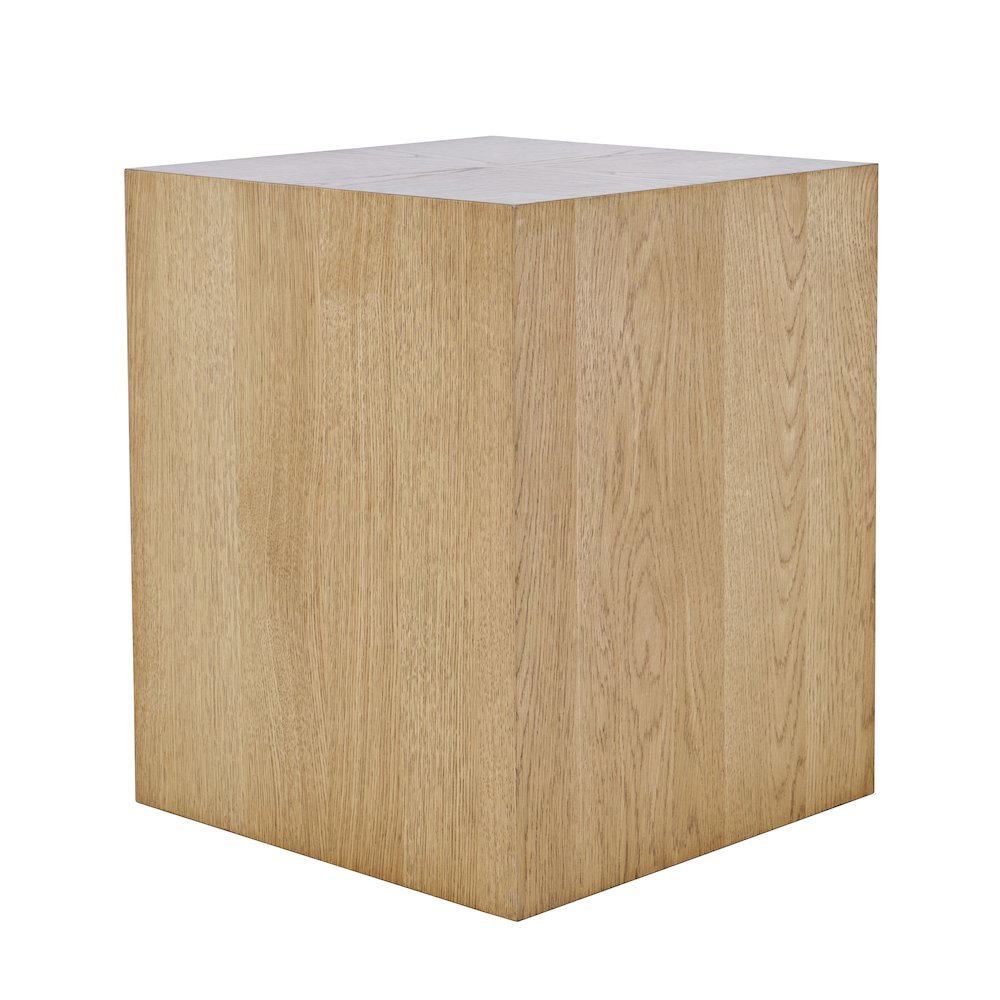 Laurel Creek Modern Contemporary Square Block Pedestal End Table. Picture 4