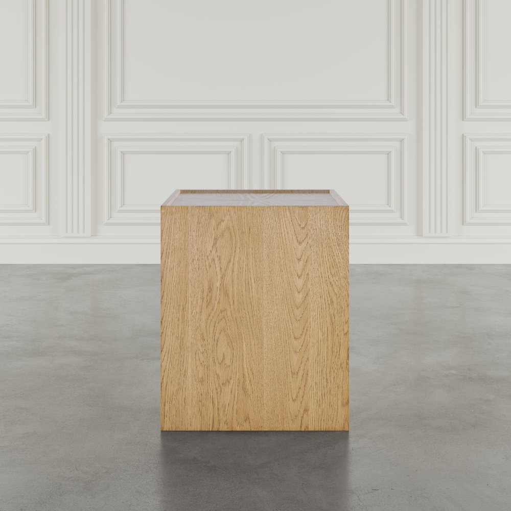 Laurel Creek Modern Contemporary Square Block Pedestal End Table. Picture 8