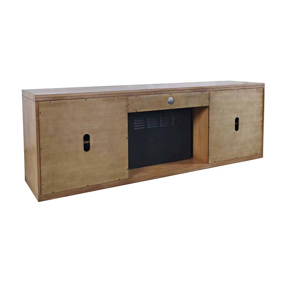 Laurel Creek Modern Contemporary 78" Electric LED Fireplace with Storage. Picture 7