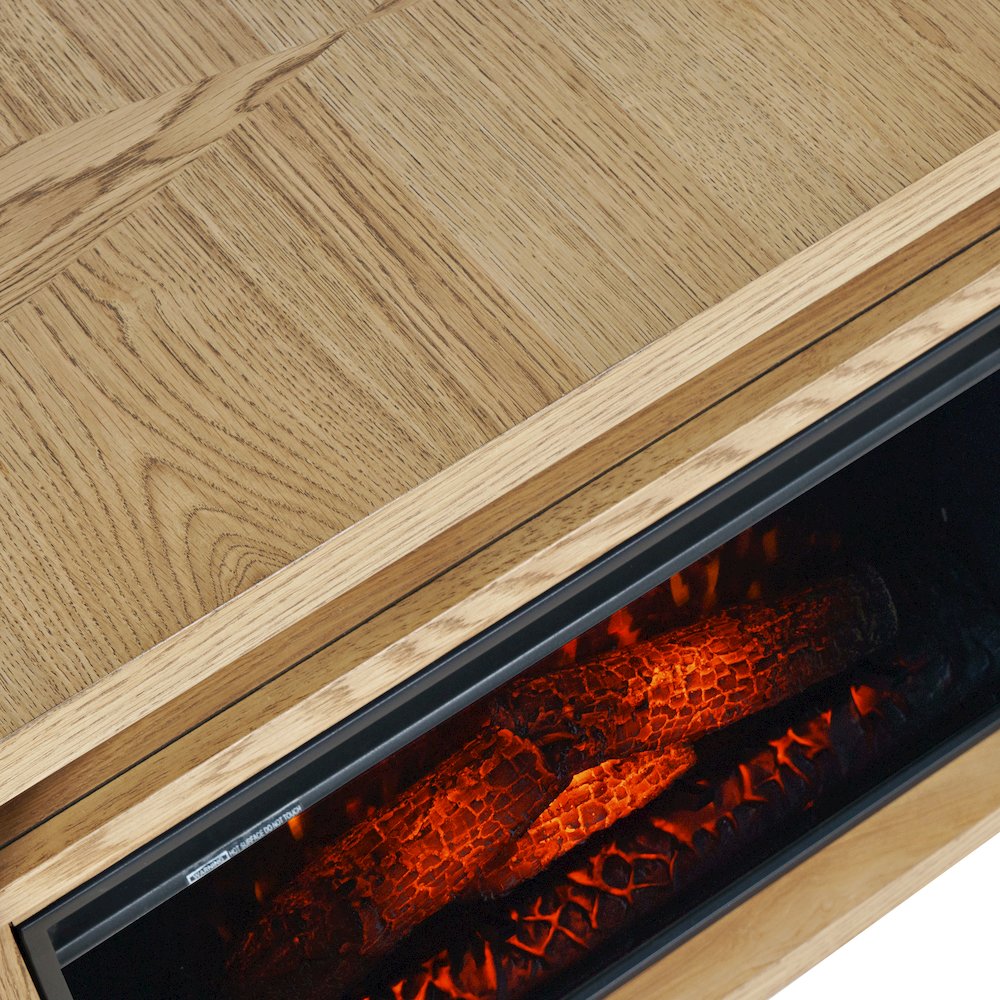Laurel Creek Modern Contemporary 78" Electric LED Fireplace with Storage. Picture 4
