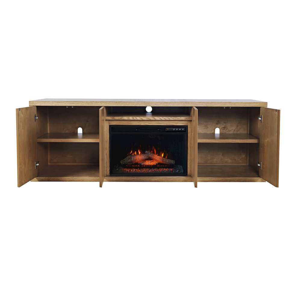 Laurel Creek Modern Contemporary 78" Electric LED Fireplace with Storage. Picture 3