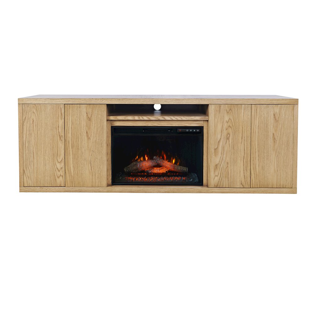Laurel Creek Modern Contemporary 78" Electric LED Fireplace with Storage. Picture 1