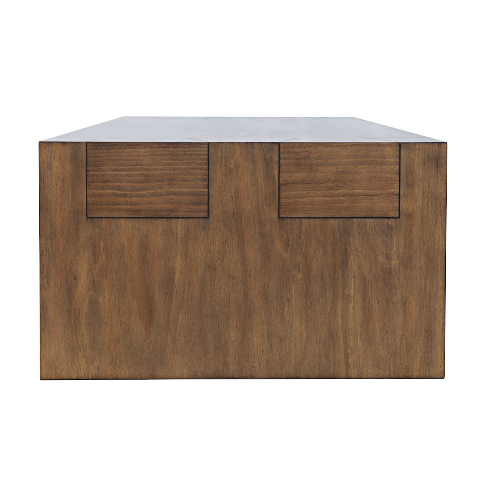 Taos Modern Rustic 52" Dovetailed Coffee Table. Picture 5