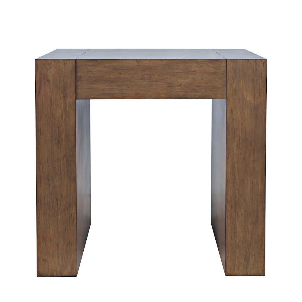 Taos Modern Rustic Square Dovetailed End Table. Picture 1
