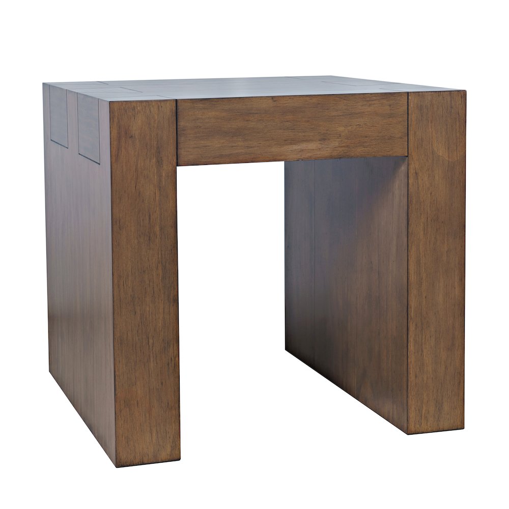 Taos Modern Rustic Square Dovetailed End Table. Picture 2