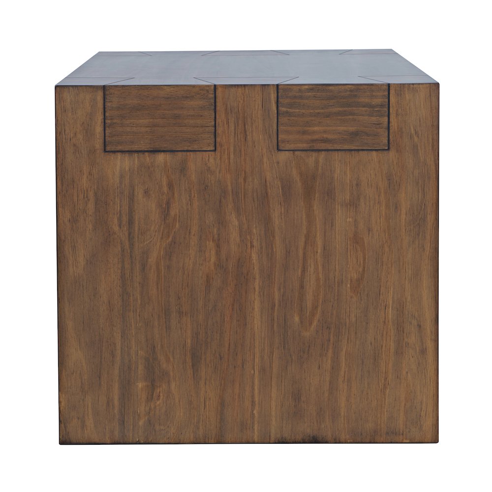 Taos Modern Rustic Square Dovetailed End Table. Picture 5
