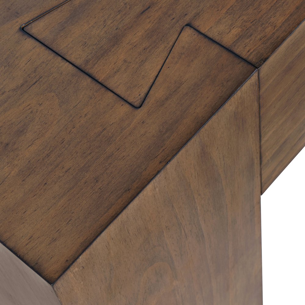 Taos Modern Rustic 79" Dovetailed Sofa Console Table. Picture 4