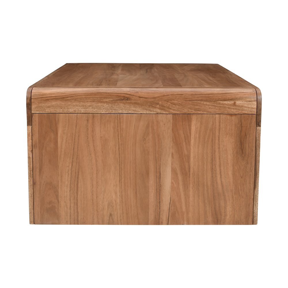 Brooklyn 50" Mid-Century Modern Solid Wood Waterfall Curved Coffee Table. Picture 5