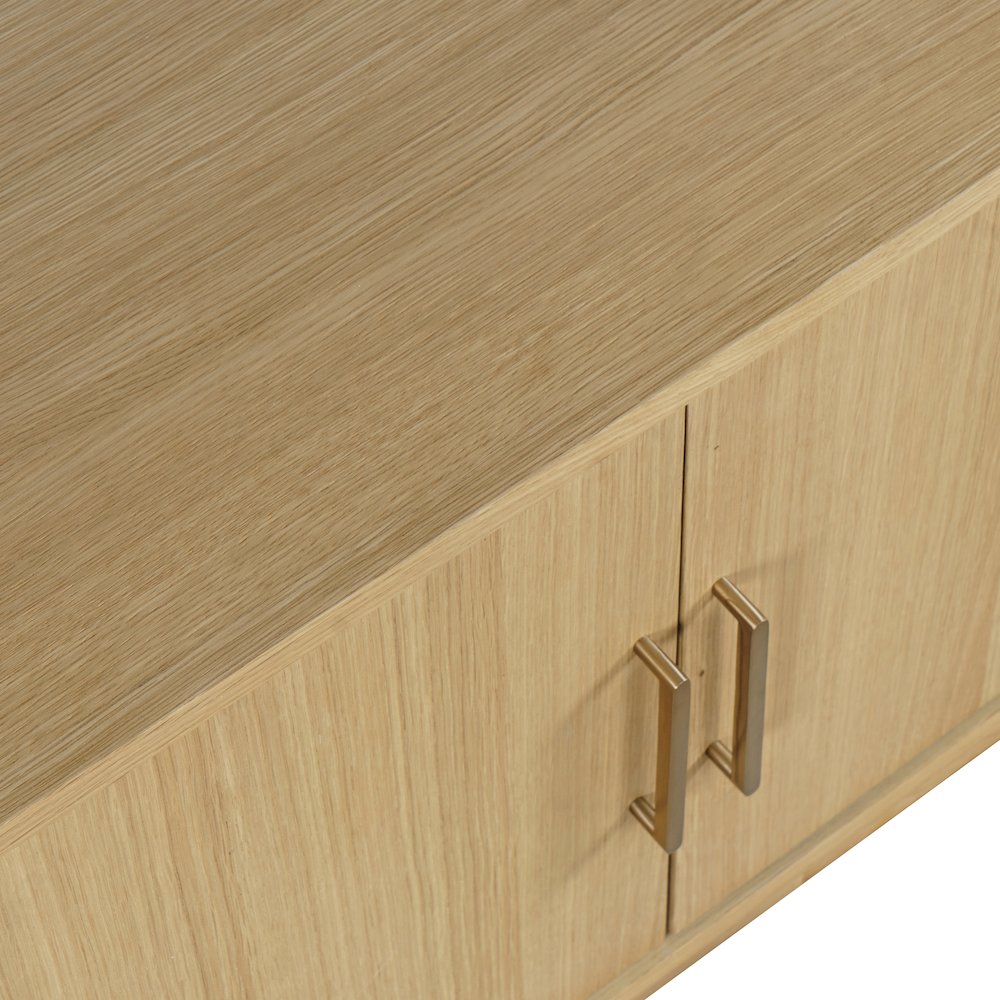 Olson 67" Mid-Century Modern Scandinavian Console TV Stand Storage Cabinet. Picture 4