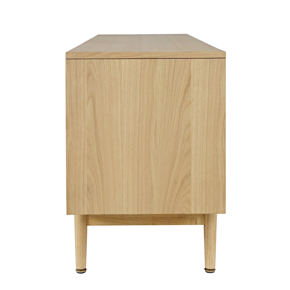 Olson 67" Mid-Century Modern Scandinavian Console TV Stand Storage Cabinet. Picture 5