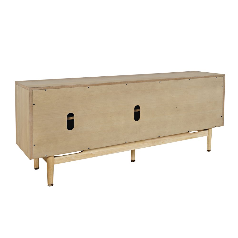 Olson 67" Mid-Century Modern Scandinavian Console TV Stand Storage Cabinet. Picture 7