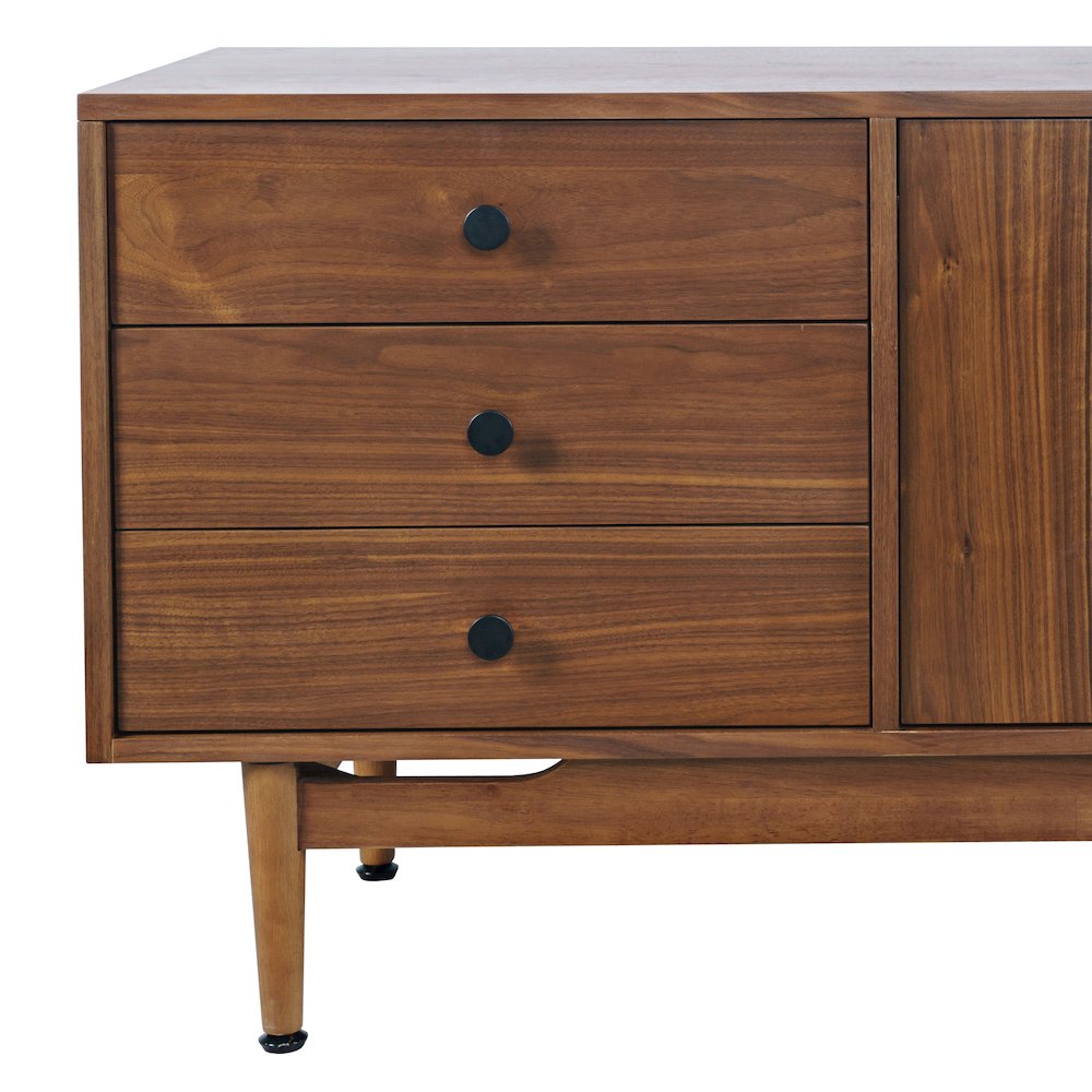 Olson 57" Mid-Century Modern Scandinavian Console TV Stand Storage Cabinet. Picture 3