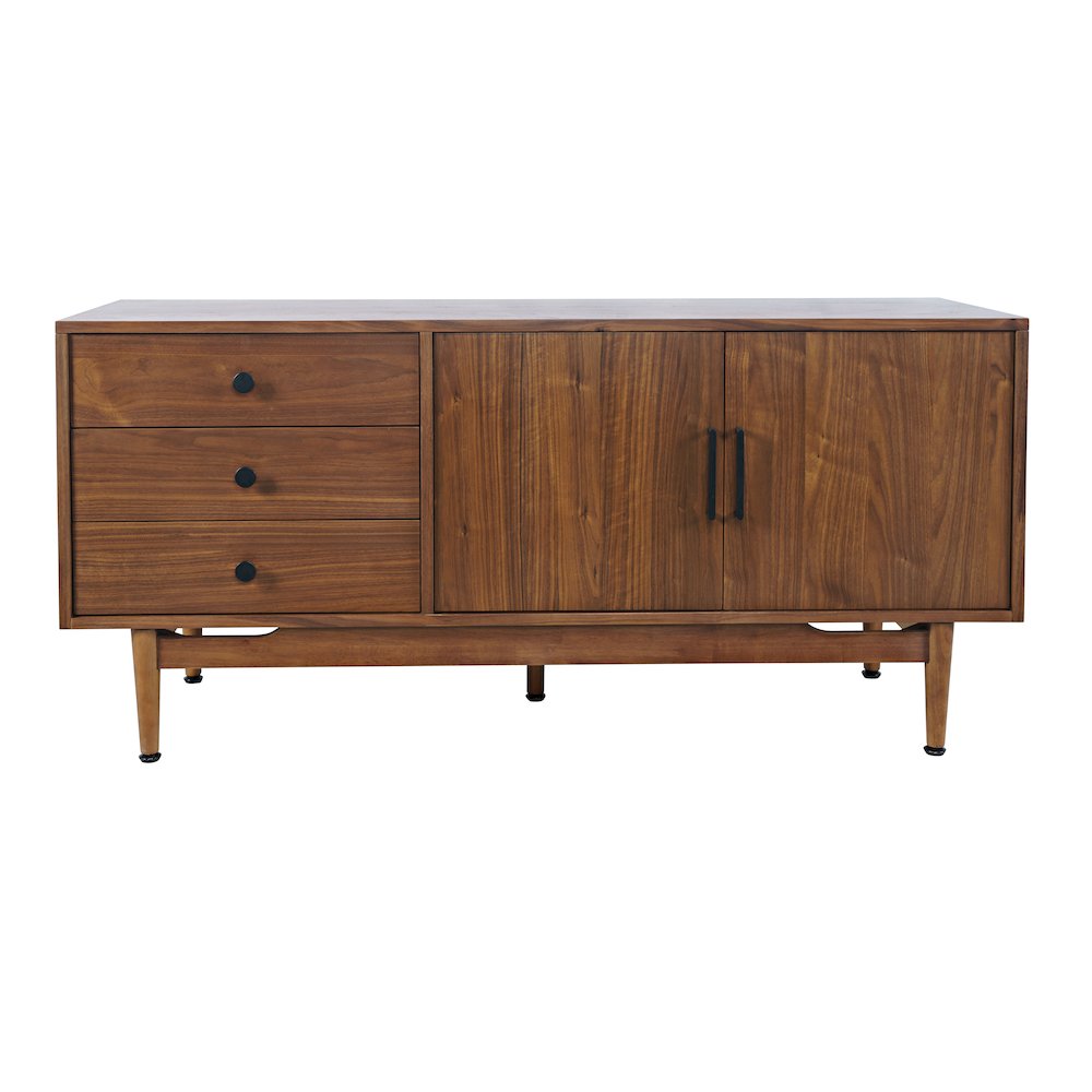 Olson 57" Mid-Century Modern Scandinavian Console TV Stand Storage Cabinet. Picture 1