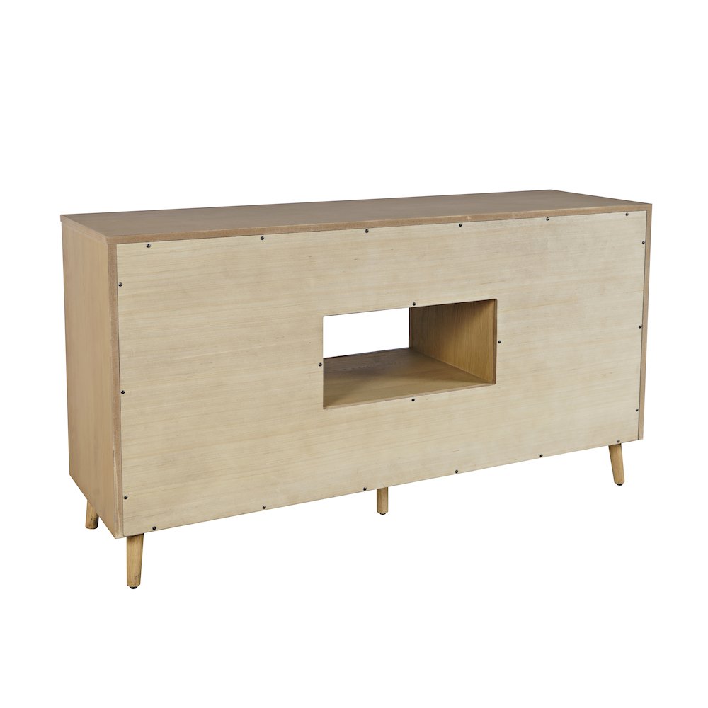 Reece 60" Mid-Century Modern Starburst TV Stand Console Storage Cabinet. Picture 7