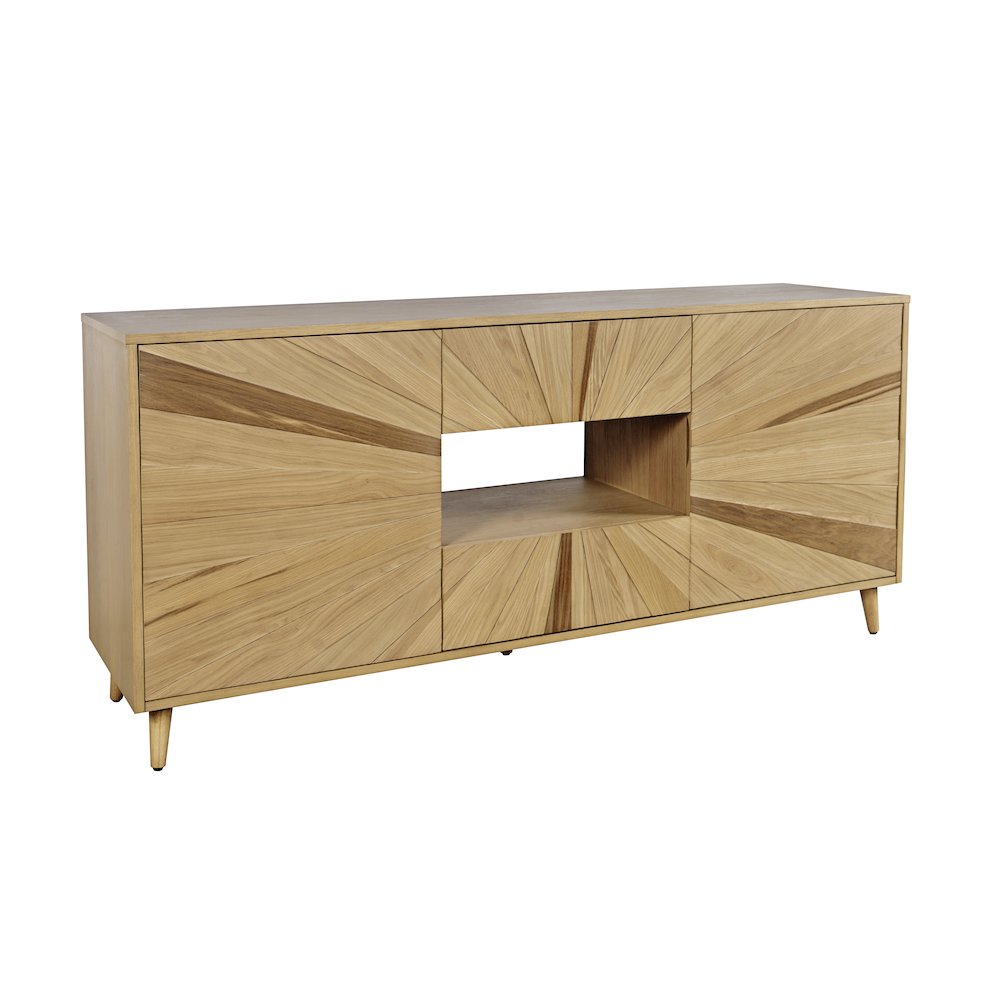 Reece 70" Mid-Century Modern Starburst TV Stand Console Storage Cabinet. Picture 2