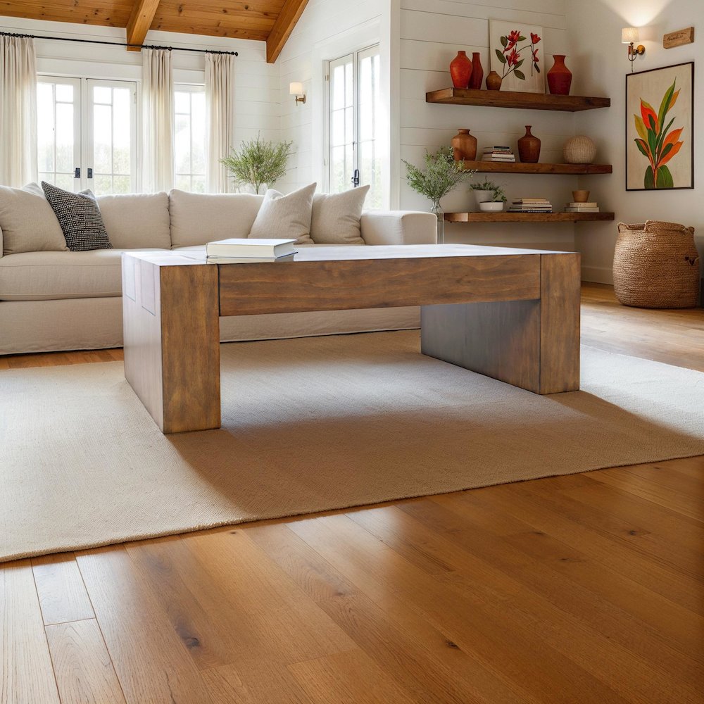 Taos Modern Rustic 52" Dovetailed Coffee Table. Picture 8