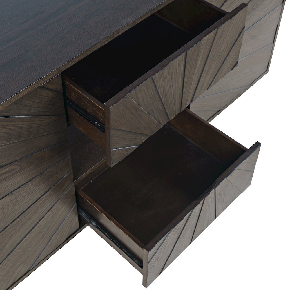 Reece 70" Mid-Century Modern Starburst TV Stand Console Storage Cabinet. Picture 8