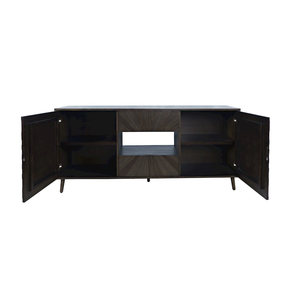 Reece 50" Mid-Century Modern Starburst TV Stand Console Storage Cabinet. Picture 8