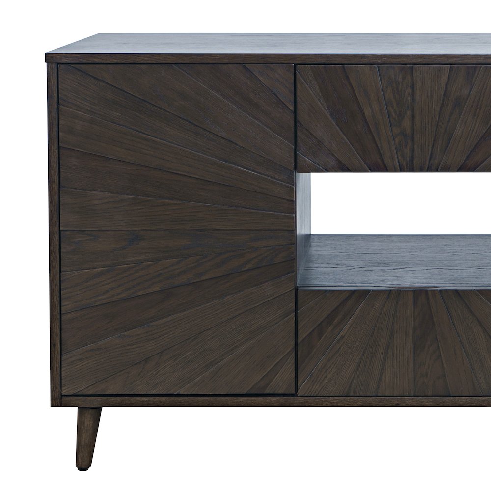 Reece 50" Mid-Century Modern Starburst TV Stand Console Storage Cabinet. Picture 3