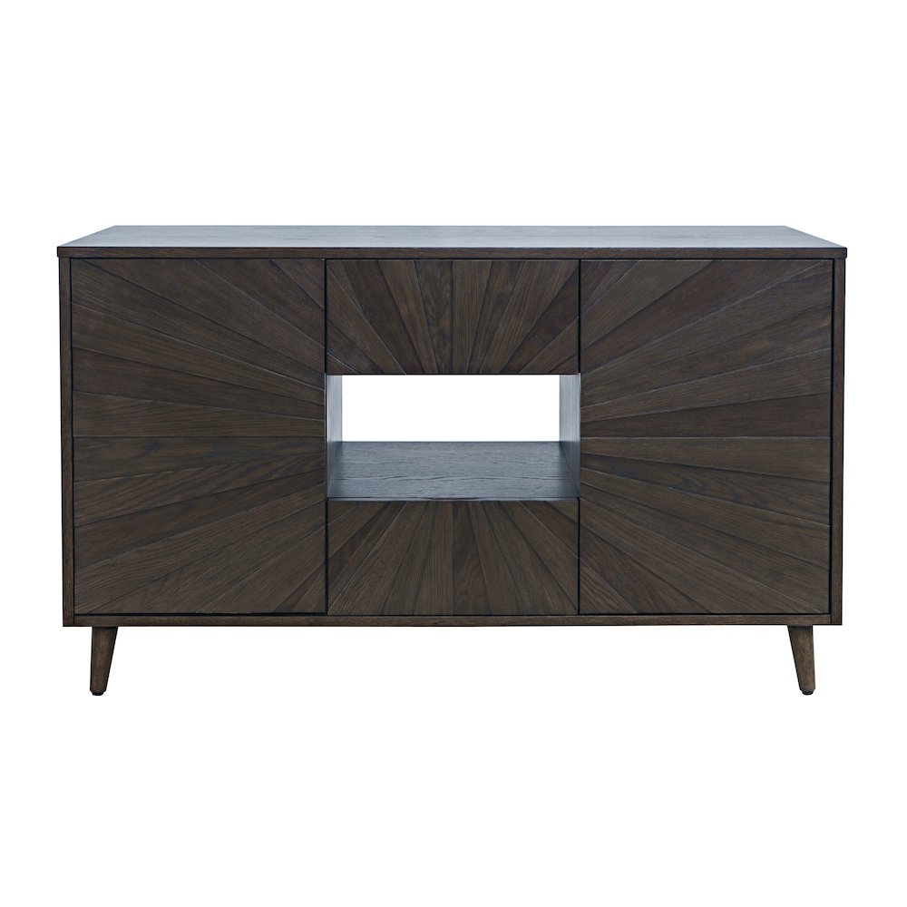 Reece 50" Mid-Century Modern Starburst TV Stand Console Storage Cabinet. Picture 1