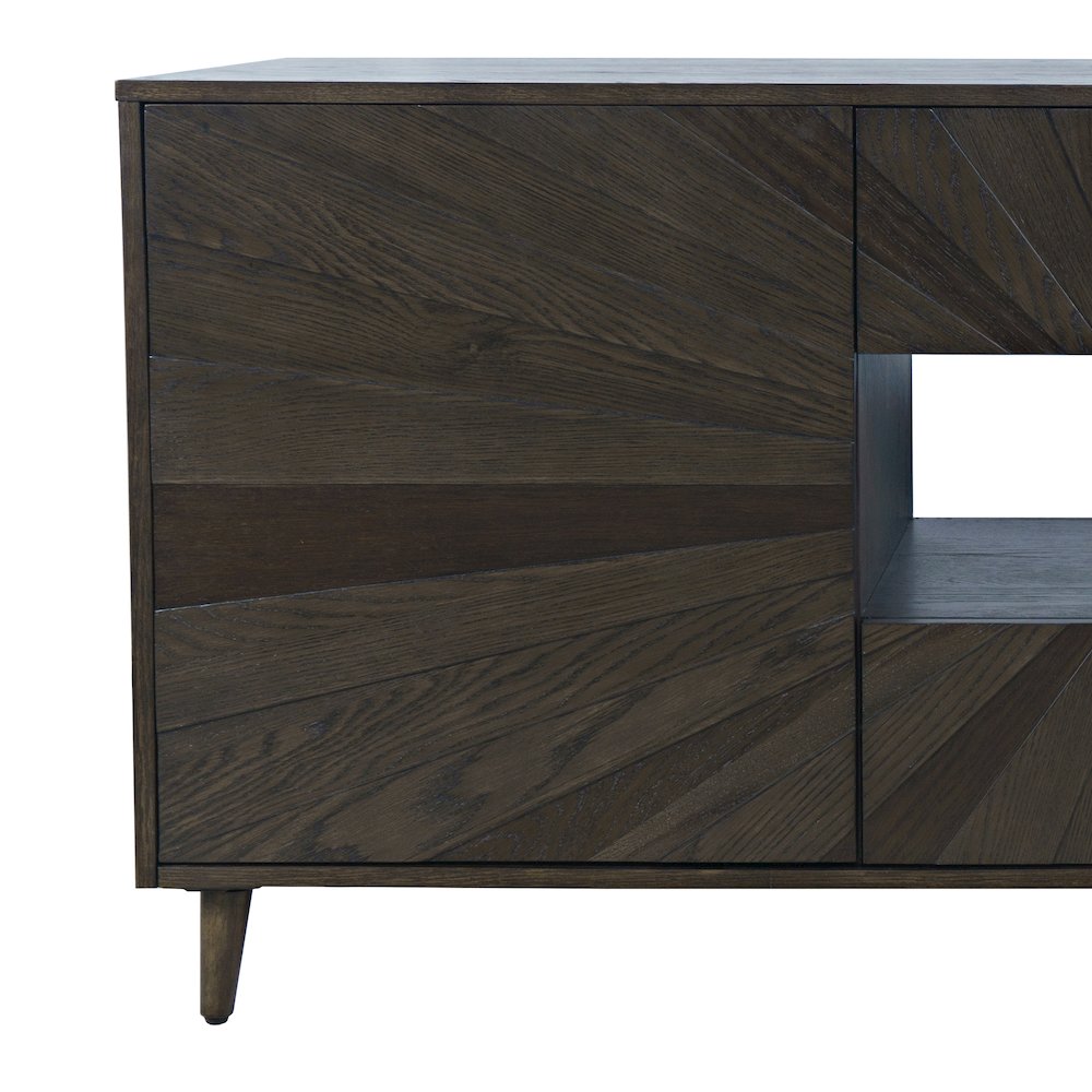 Reece 70" Mid-Century Modern Starburst TV Stand Console Storage Cabinet. Picture 3