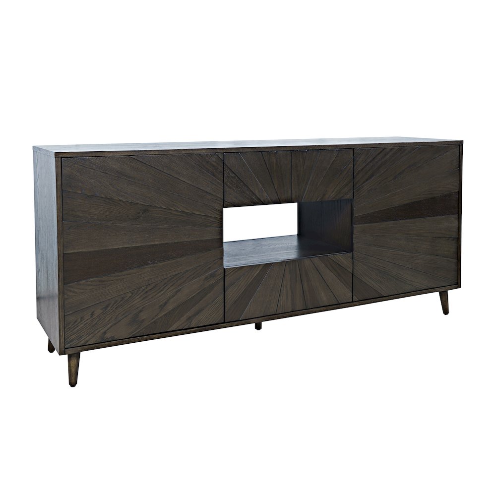 Reece 70" Mid-Century Modern Starburst TV Stand Console Storage Cabinet. Picture 2
