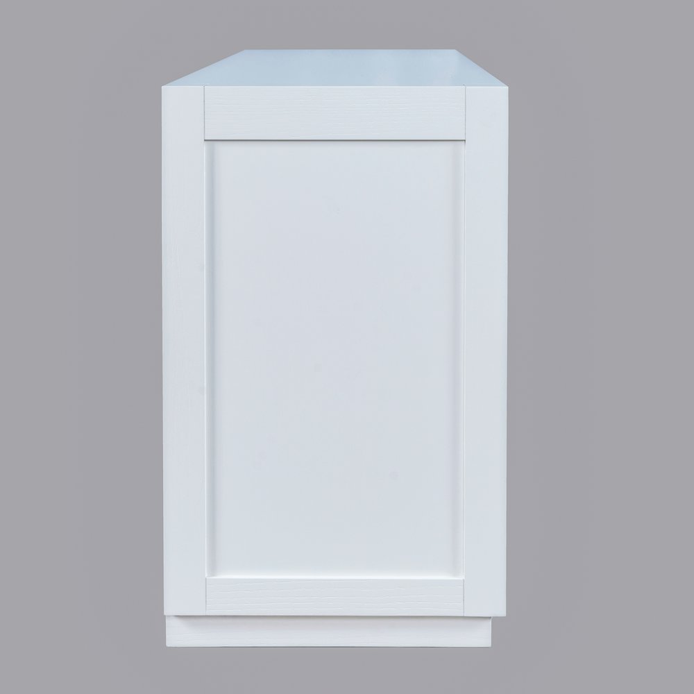 50" Contemporary Media Console with Tempered Glass Doors, Drawers and Shelves. Picture 9