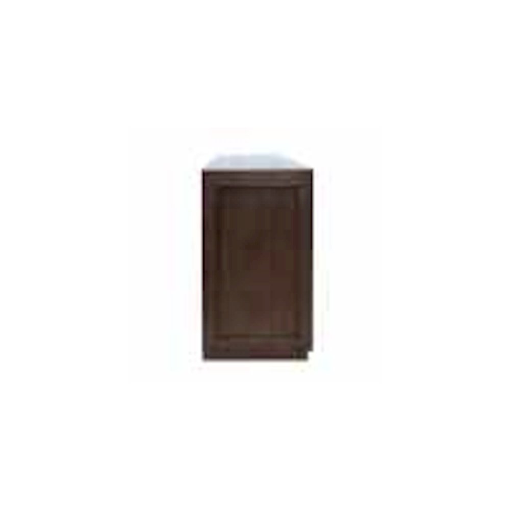 70" Contemporary Media Console with Tempered Glass Doors, Drawers and Shelves. Picture 5
