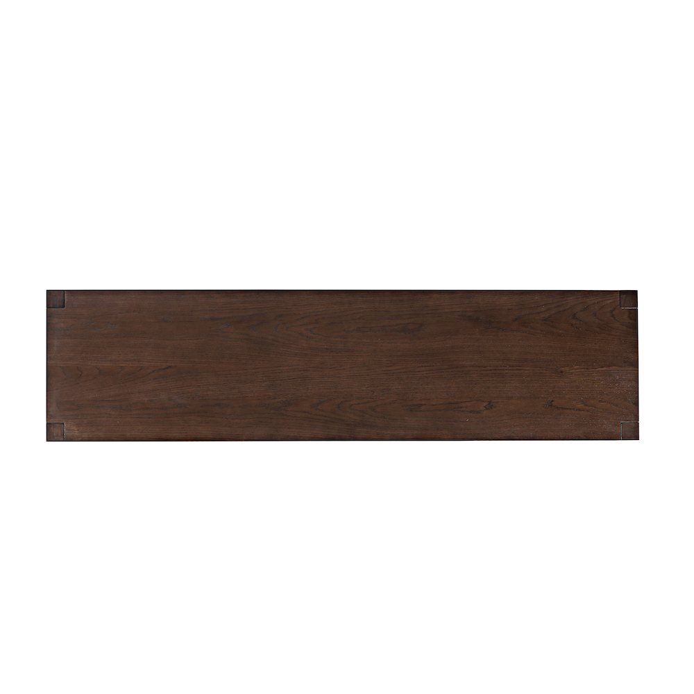 70" Contemporary Media Console with Tempered Glass Doors, Drawers and Shelves. Picture 6