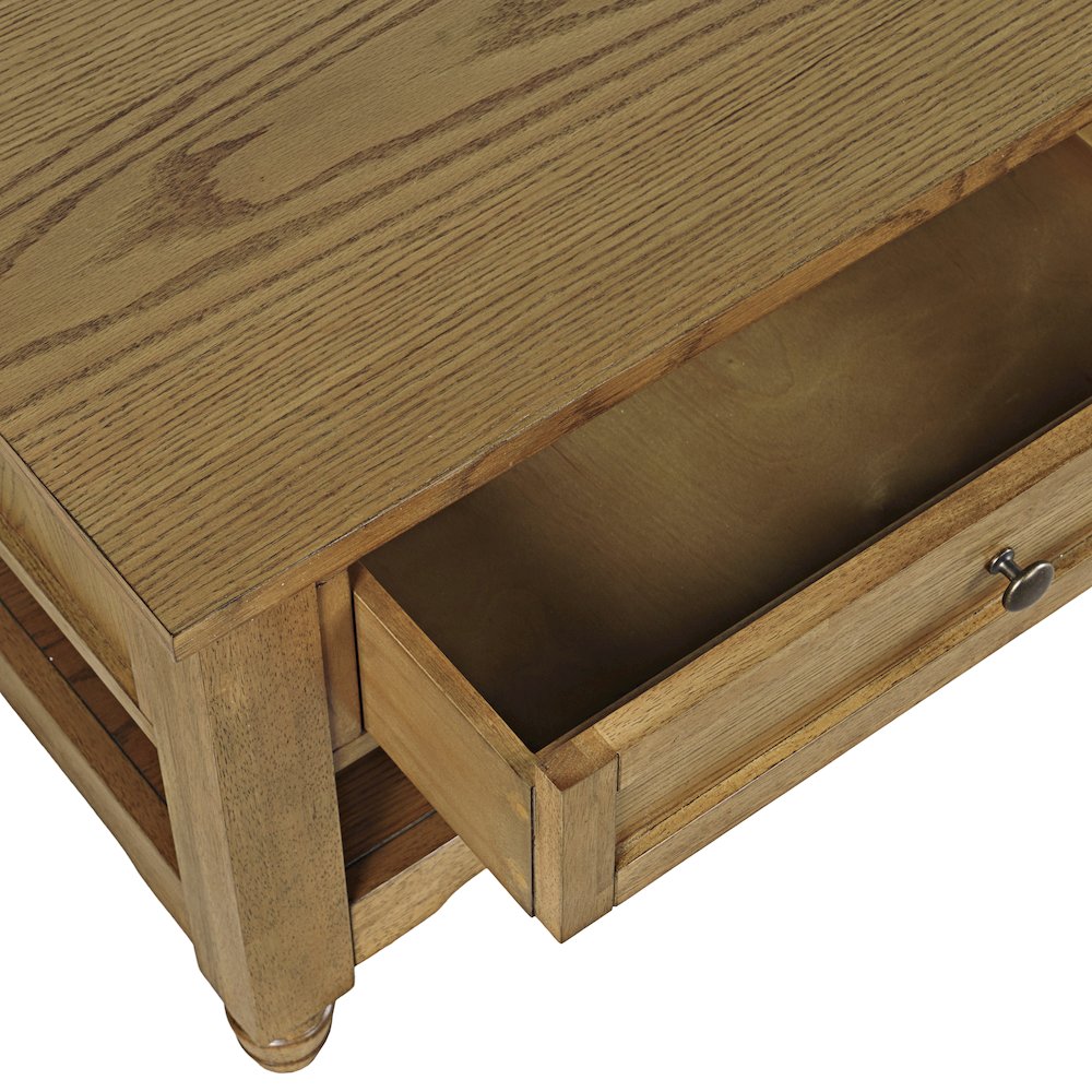 Brentwood Modern Transitional 50" Coffee Table With Storage and Caster Wheels. Picture 3