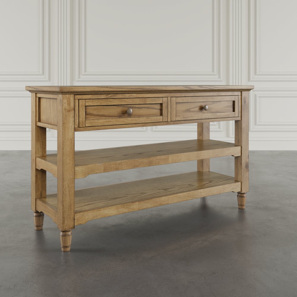 Brentwood Modern 50" Sofa Console Table with Drawers and Storage Shelves. Picture 7
