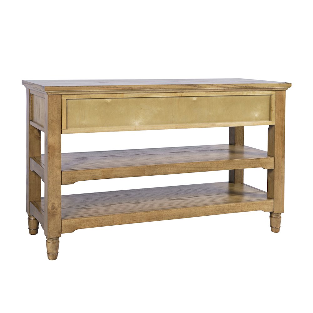 Brentwood Modern 50" Sofa Console Table with Drawers and Storage Shelves. Picture 5