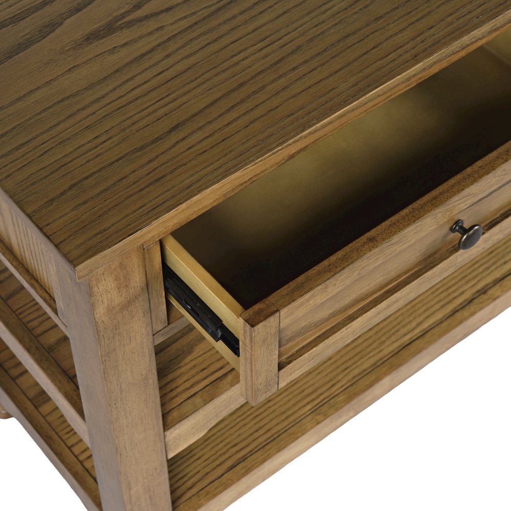 Brentwood Modern 50" Sofa Console Table with Drawers and Storage Shelves. Picture 3