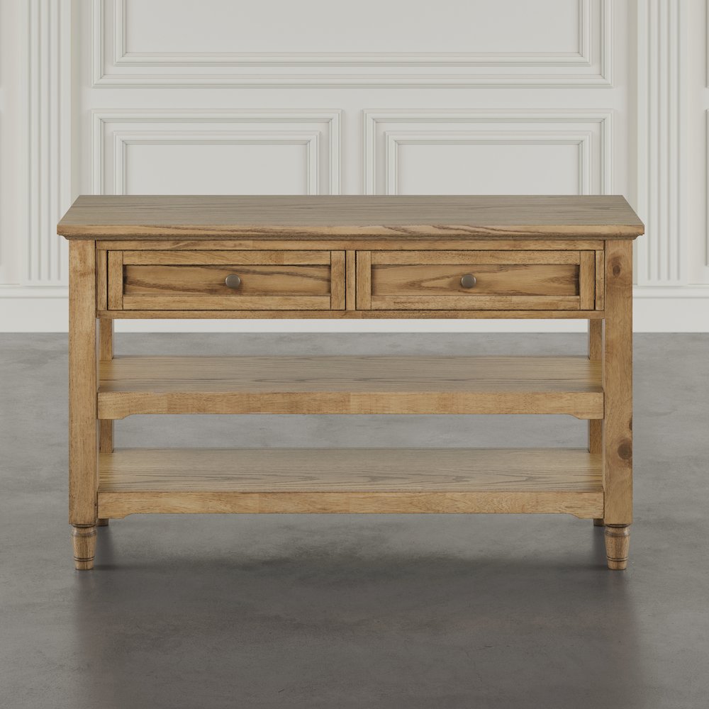 Brentwood Modern 50" Sofa Console Table with Drawers and Storage Shelves. Picture 6