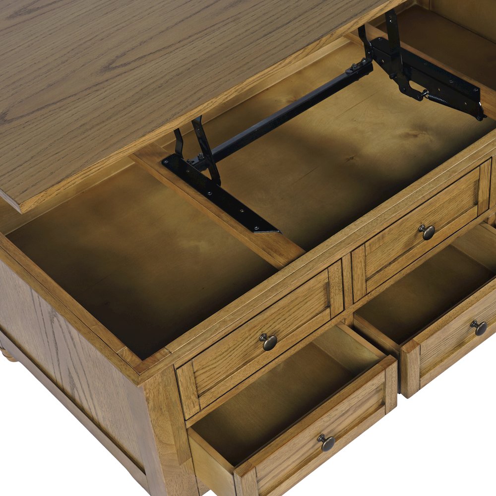 Brentwood Modern Transitional Lift-Top Coffee Table With Storage. Picture 5