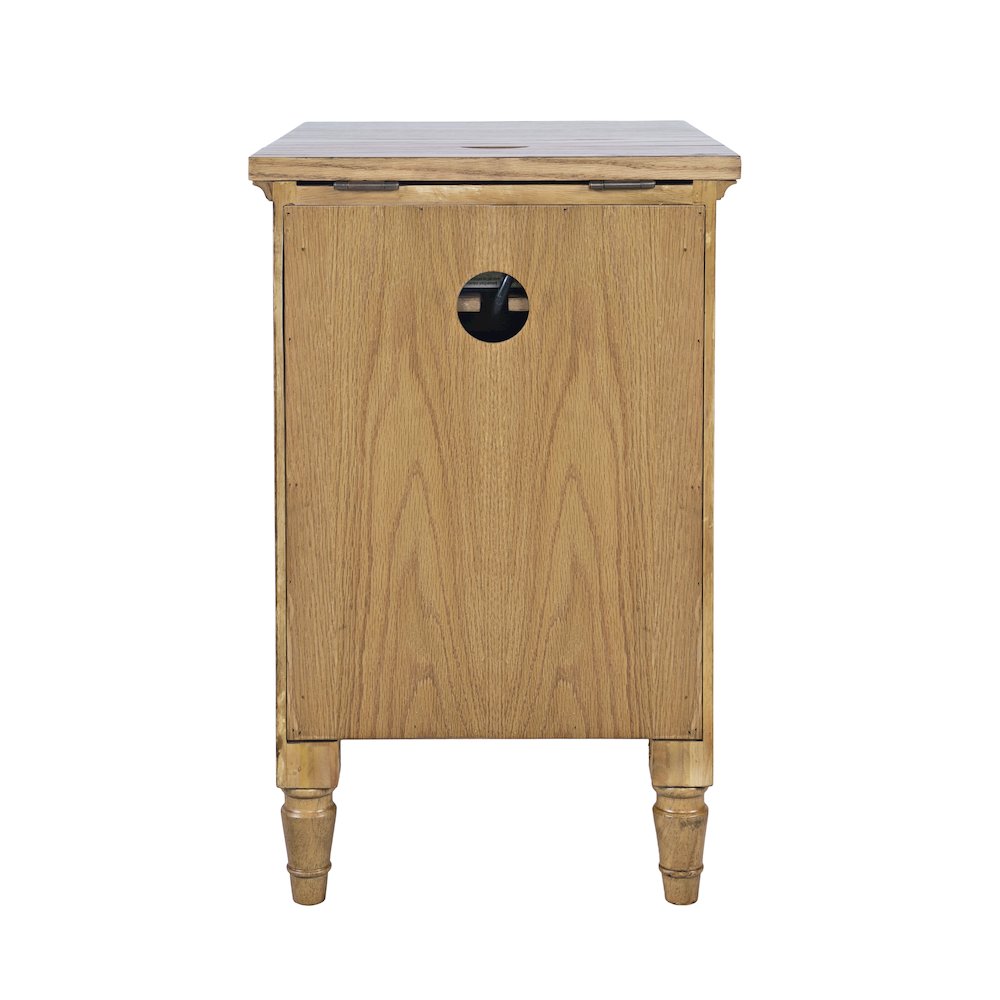 Brentwood Modern Transitional USB Charging End Table with Storage Cabinet. Picture 7