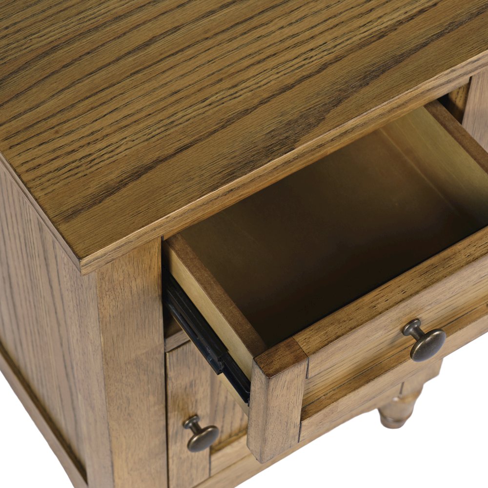 Brentwood Modern Transitional USB Charging End Table with Storage Cabinet. Picture 5