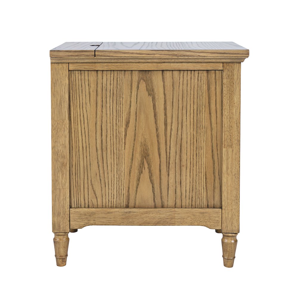 Brentwood Modern Transitional USB Charging End Table with Storage Cabinet. Picture 8