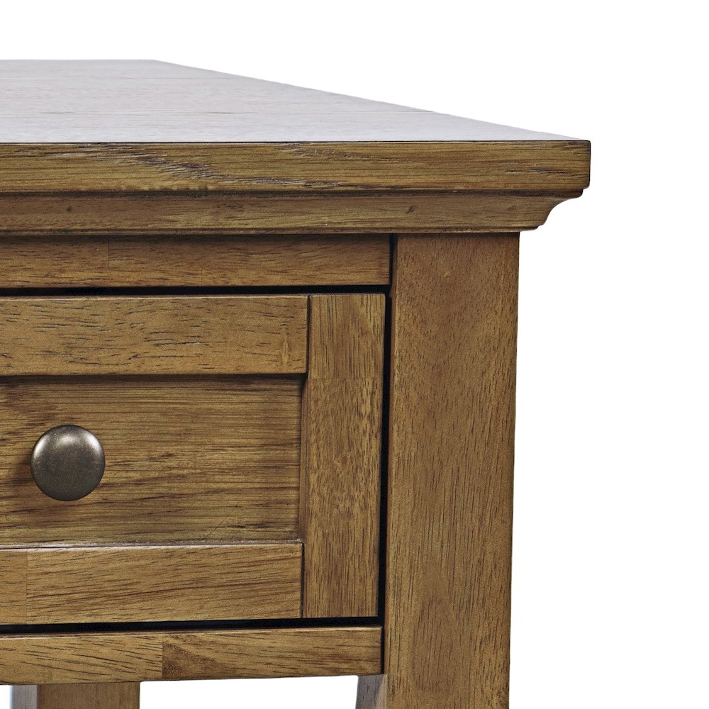 Brentwood Modern Transitional Chairside End Table with Drawer and Storage Shelf. Picture 5