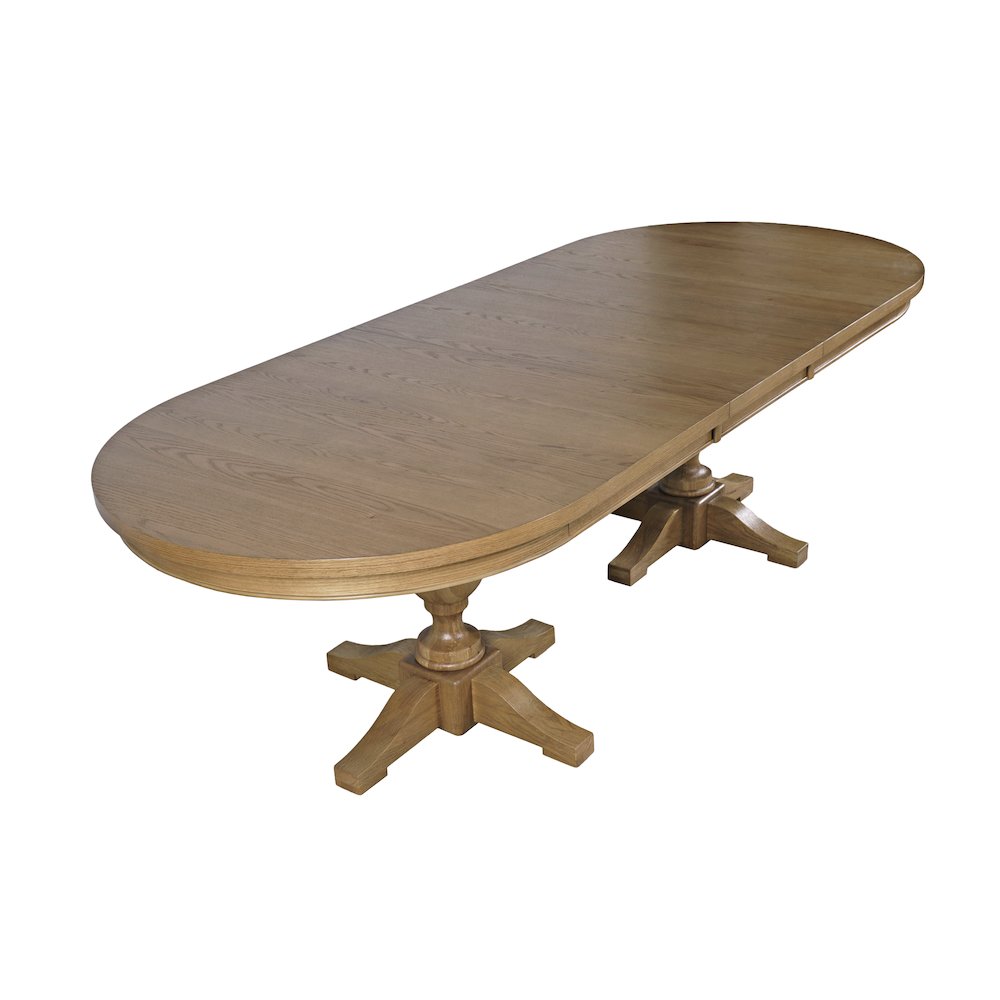 Brentwood Modern Transitional 102" Double Pedestal Dining Table. Picture 3