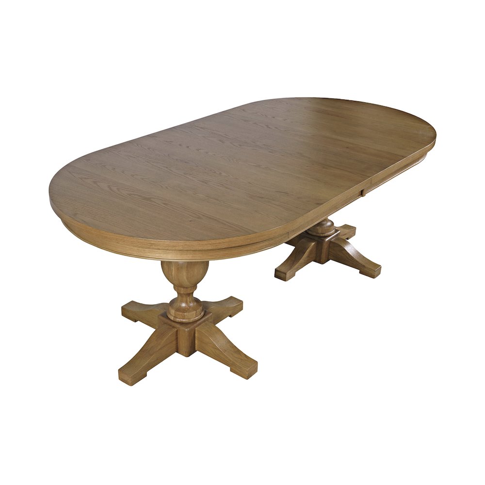 Brentwood Modern Transitional 102" Double Pedestal Dining Table. Picture 5