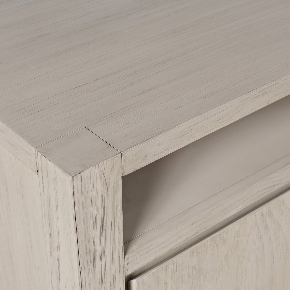 60" Modern Transitional Media Console TV Stand with Four-Door Cabinet Storage. Picture 3