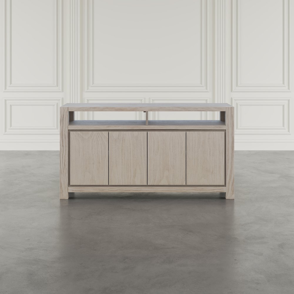 60" Modern Transitional Media Console TV Stand with Four-Door Cabinet Storage. Picture 9