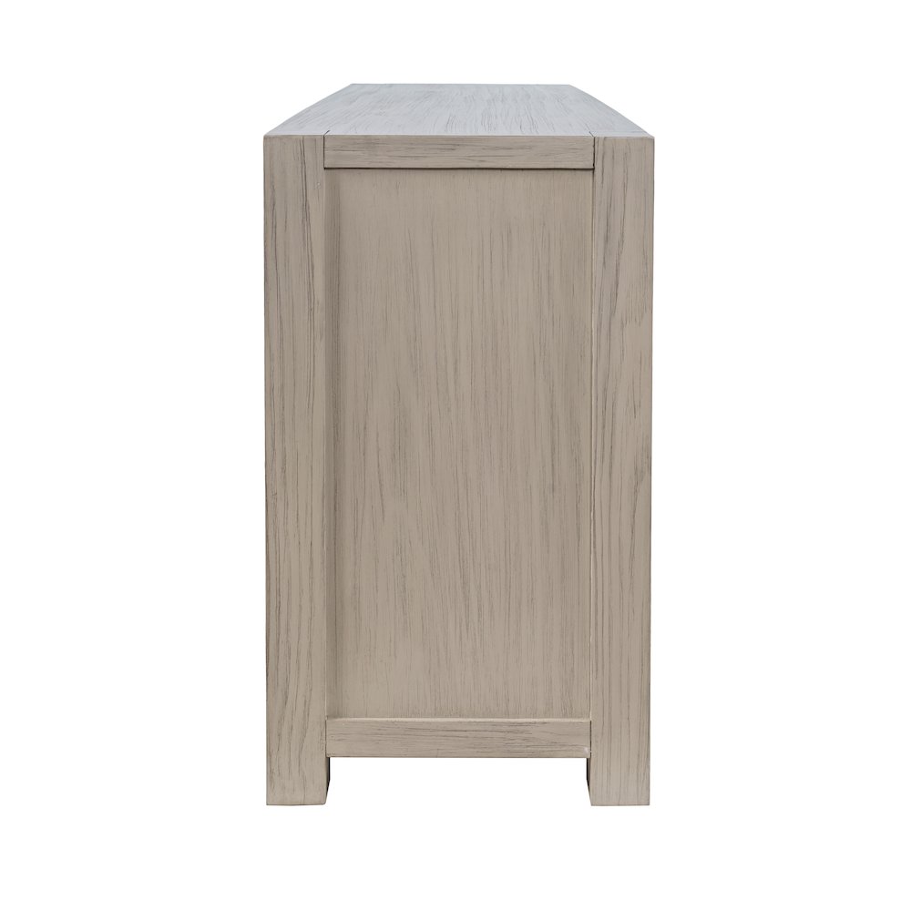 60" Modern Transitional Media Console TV Stand with Four-Door Cabinet Storage. Picture 5
