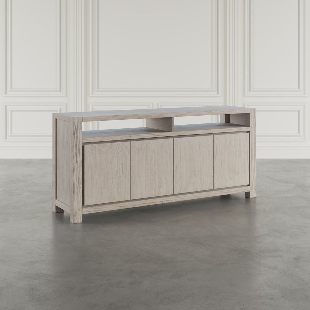 70" Modern Transitional Media Console TV Stand with Four-Door Cabinet Storage. Picture 10